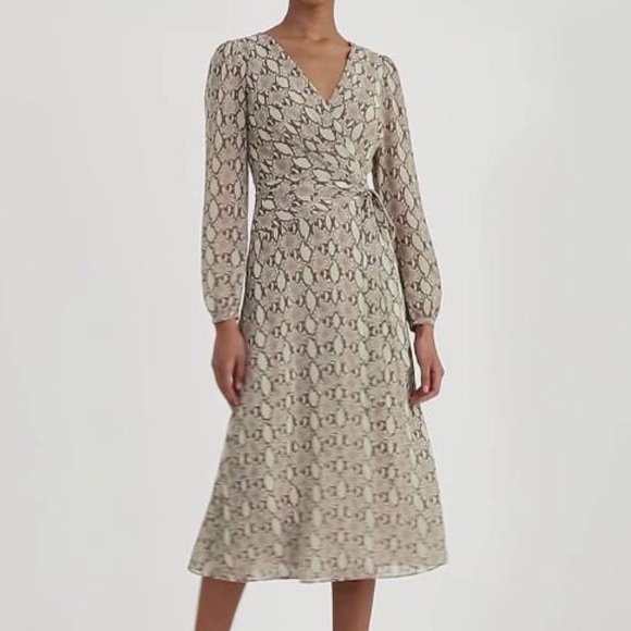 Python Print Wrap Style Dress - Picture 2 of 7